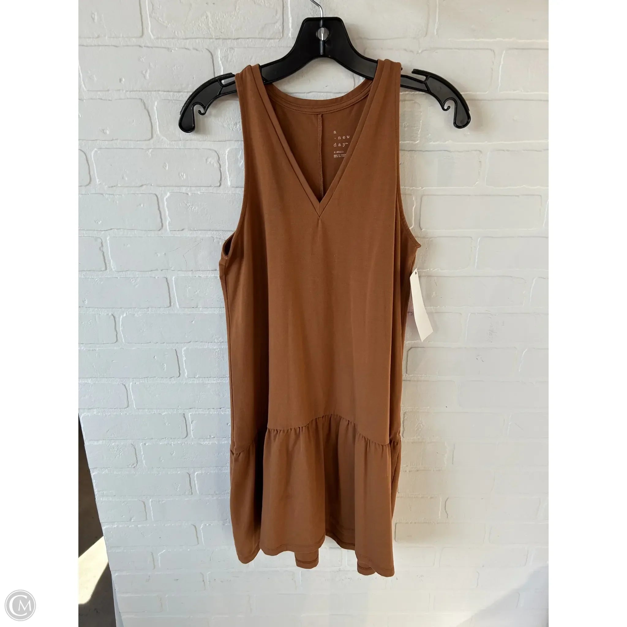 Dress Casual Short By A New Day In Brown, Size: Xs Tunics Gym athletic