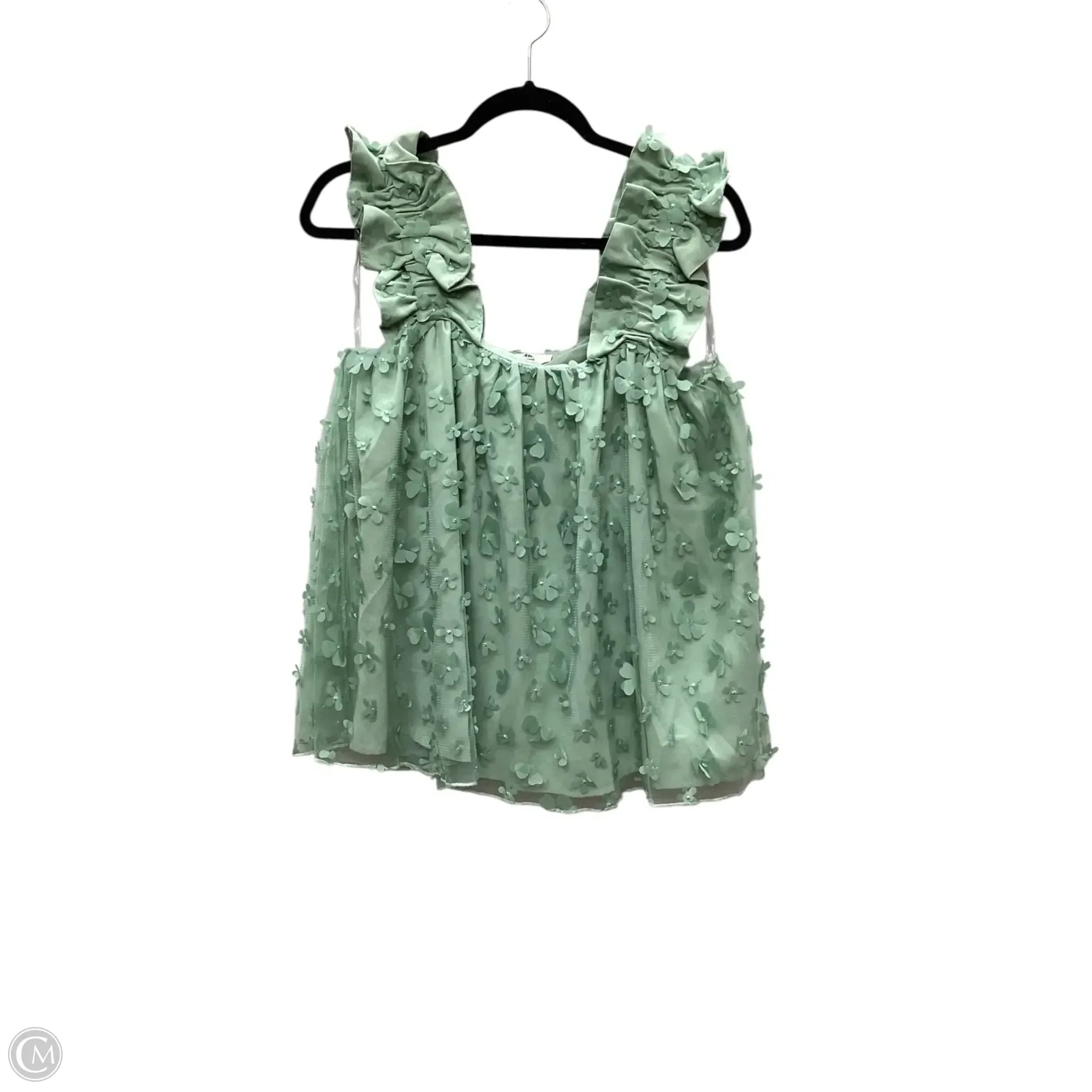 Dress Casual Short By Entro In Green, Size: S Tunics stripes playful