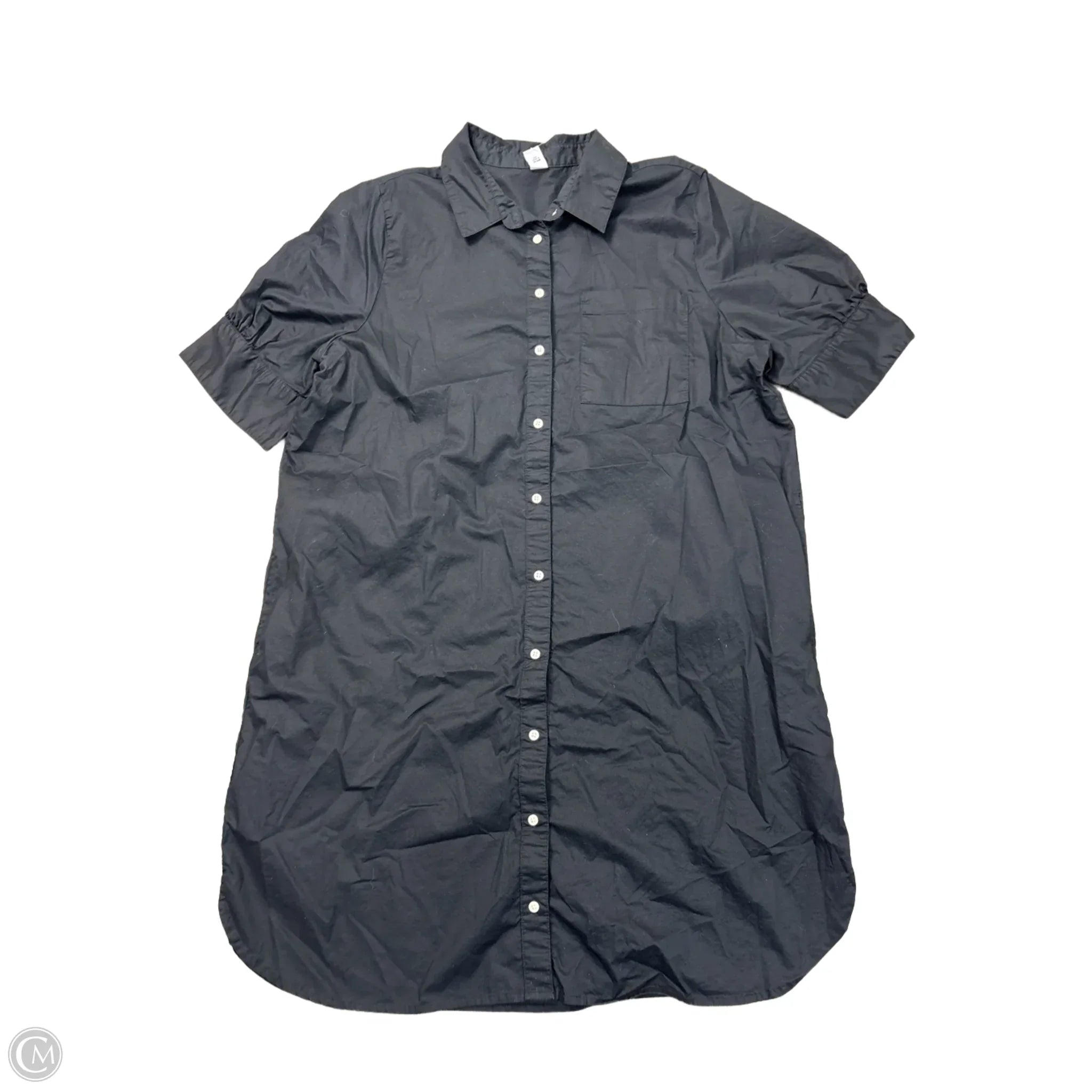 Dress Casual Short By Old Navy In Black, Size: L Tunics Polka dots