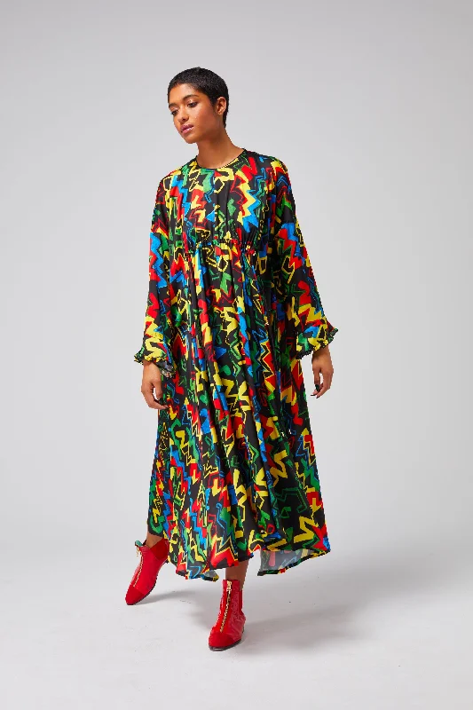 Scarlett dress in Electric print Tunics Designer luxury