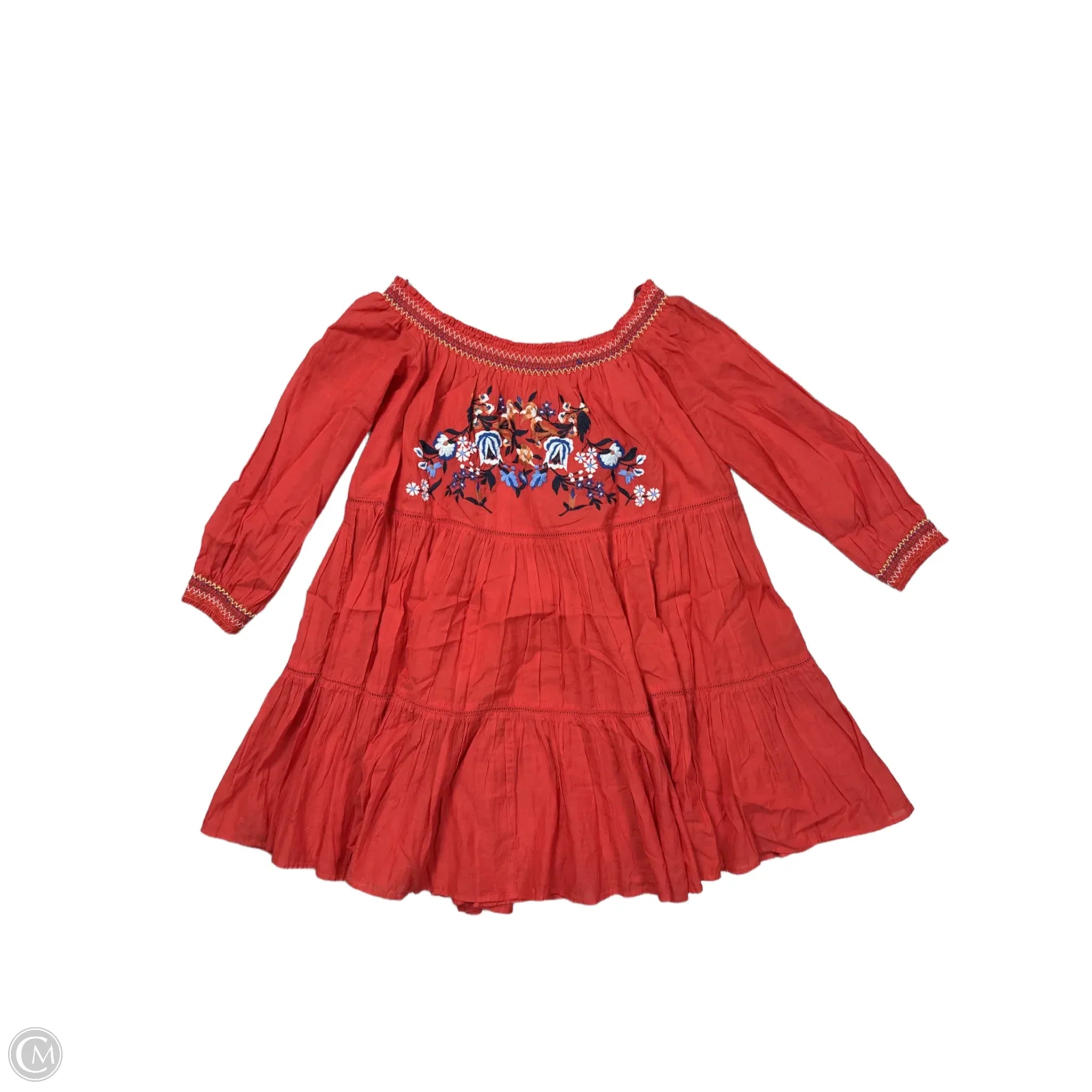 Dress Casual Short By Free People In Red, Size: M Turtleneck Neckline Stylish