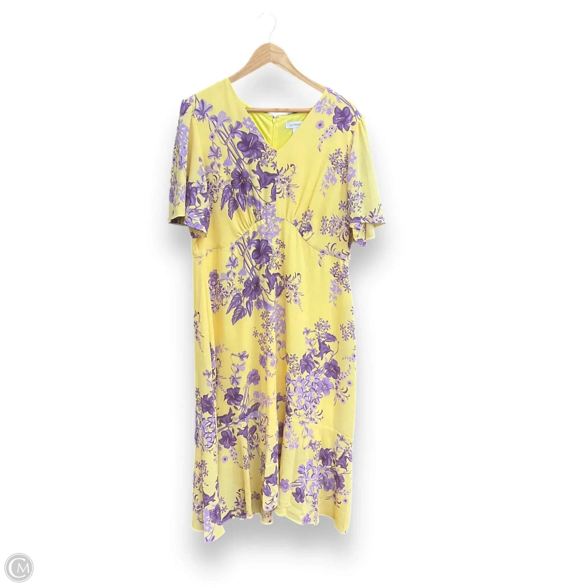 Dress Casual Midi By Liz Claiborne In Floral Print, Size: 18 Tunics Polka dots