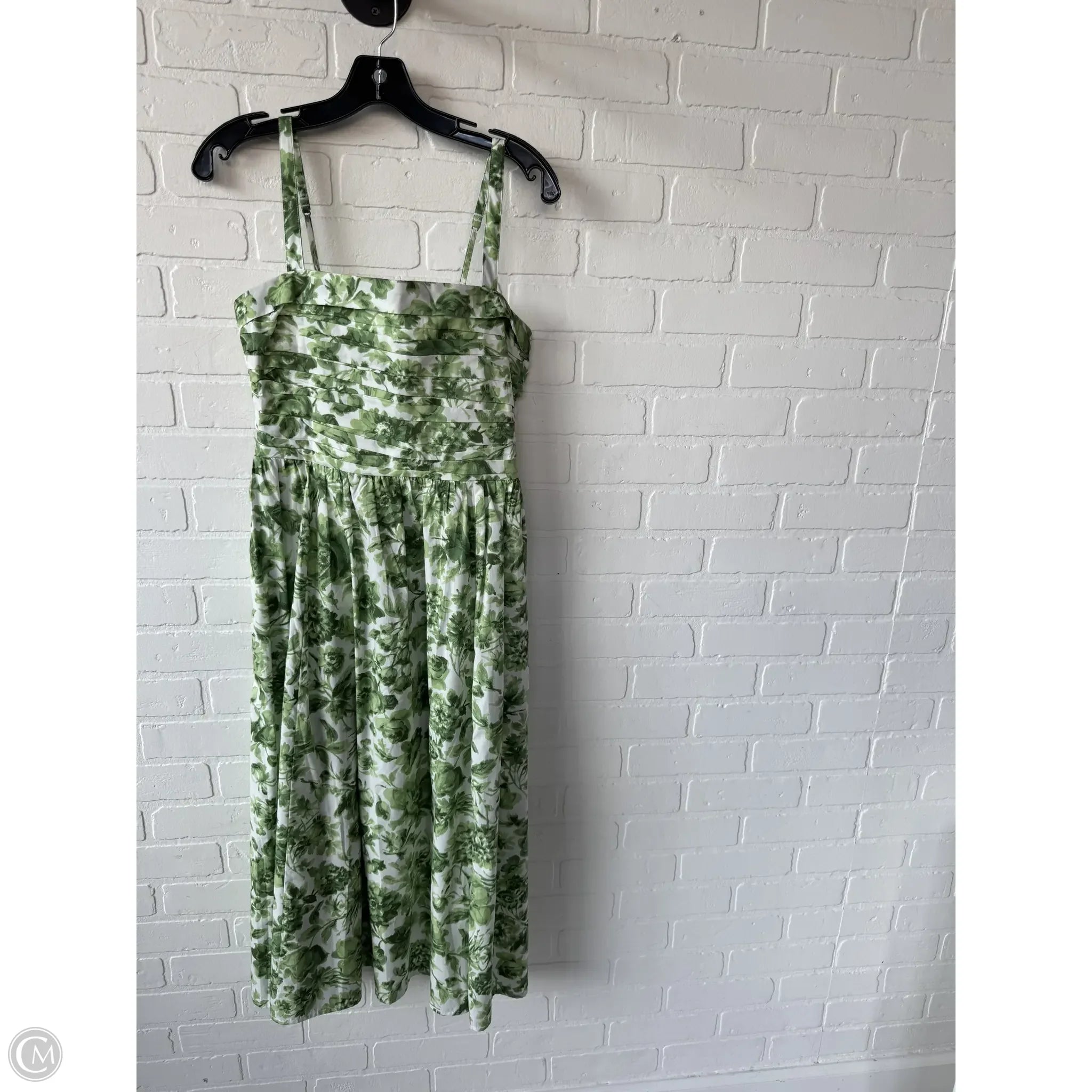 Dress Casual Midi By Abercrombie And Fitch In Green & White, Size: M Tunics Bestseller popular