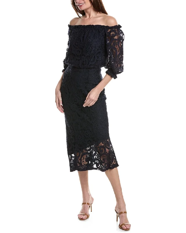 Nanette Nanette Lepore Valentina Re-Embroidered Maxi Dress Tunics Fleece cozy