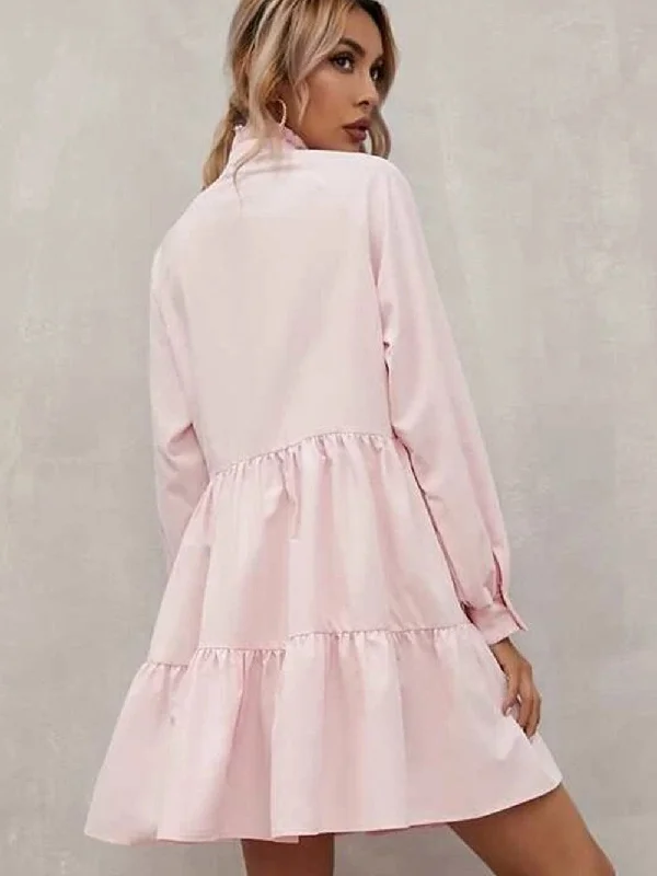 Pretty Mini Dress Elegant Satin Lace Mini Dress