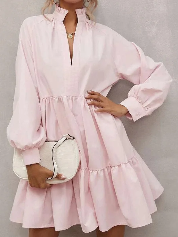 Casual Mini Dress Cozy Wraparound Mini Dress