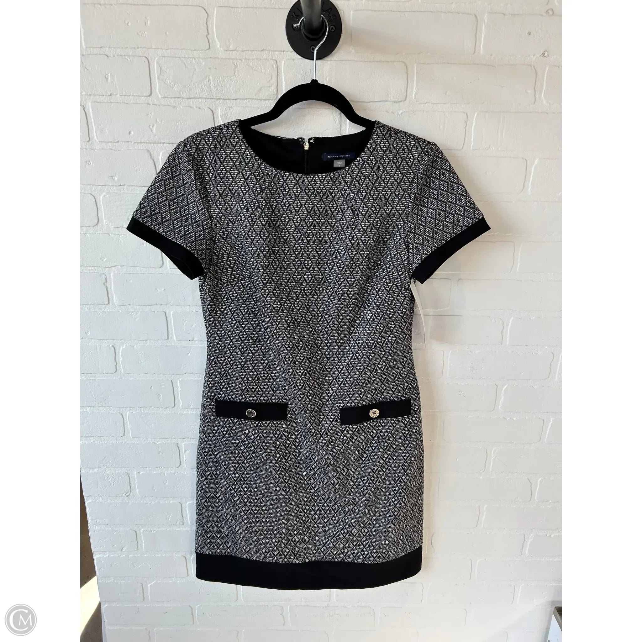 Dress Work By Tommy Hilfiger In Black & Silver, Size: Xs Tunics Trousers formal