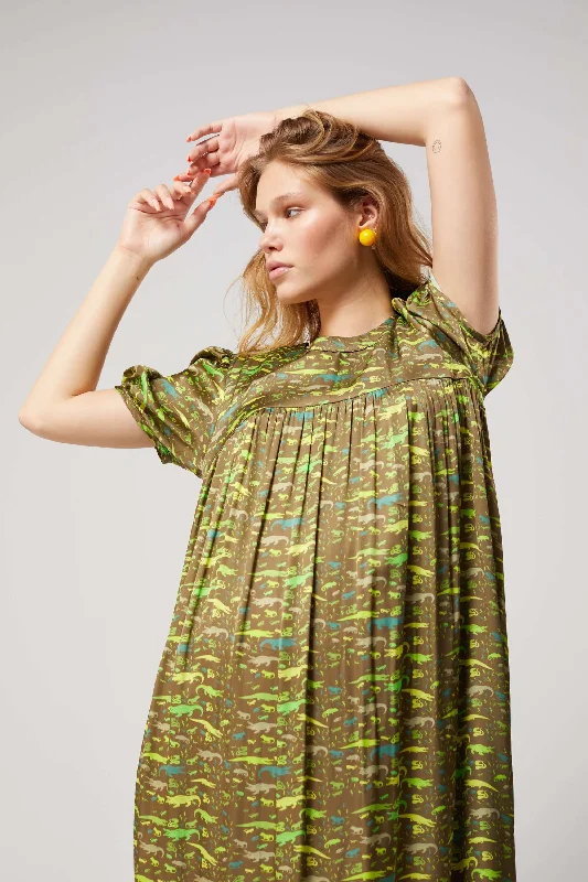 Gaya dress in Eat Your Greens print Tunics Spring floral