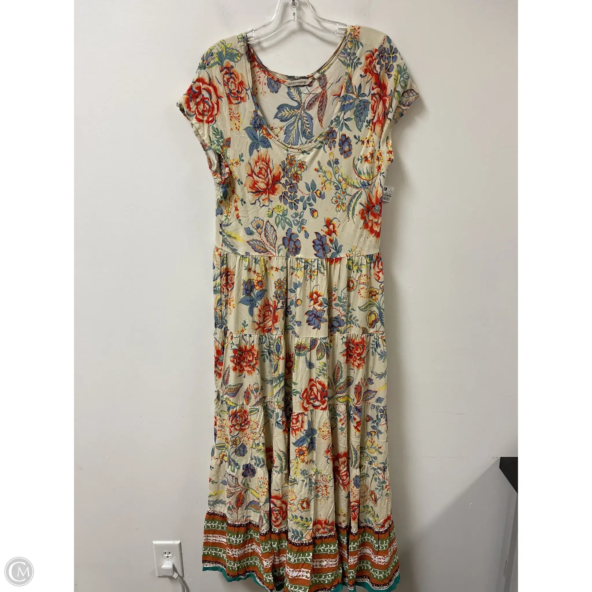 Dress Casual Maxi By Soft Surroundings In Floral Print, Size: L Tunics Leisure comfortable