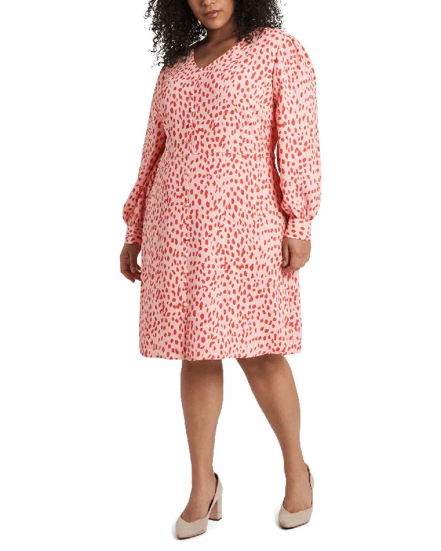 Hazel Button Down Mini Dress | SOFT PEONY Trendy Tulle Mini Dress