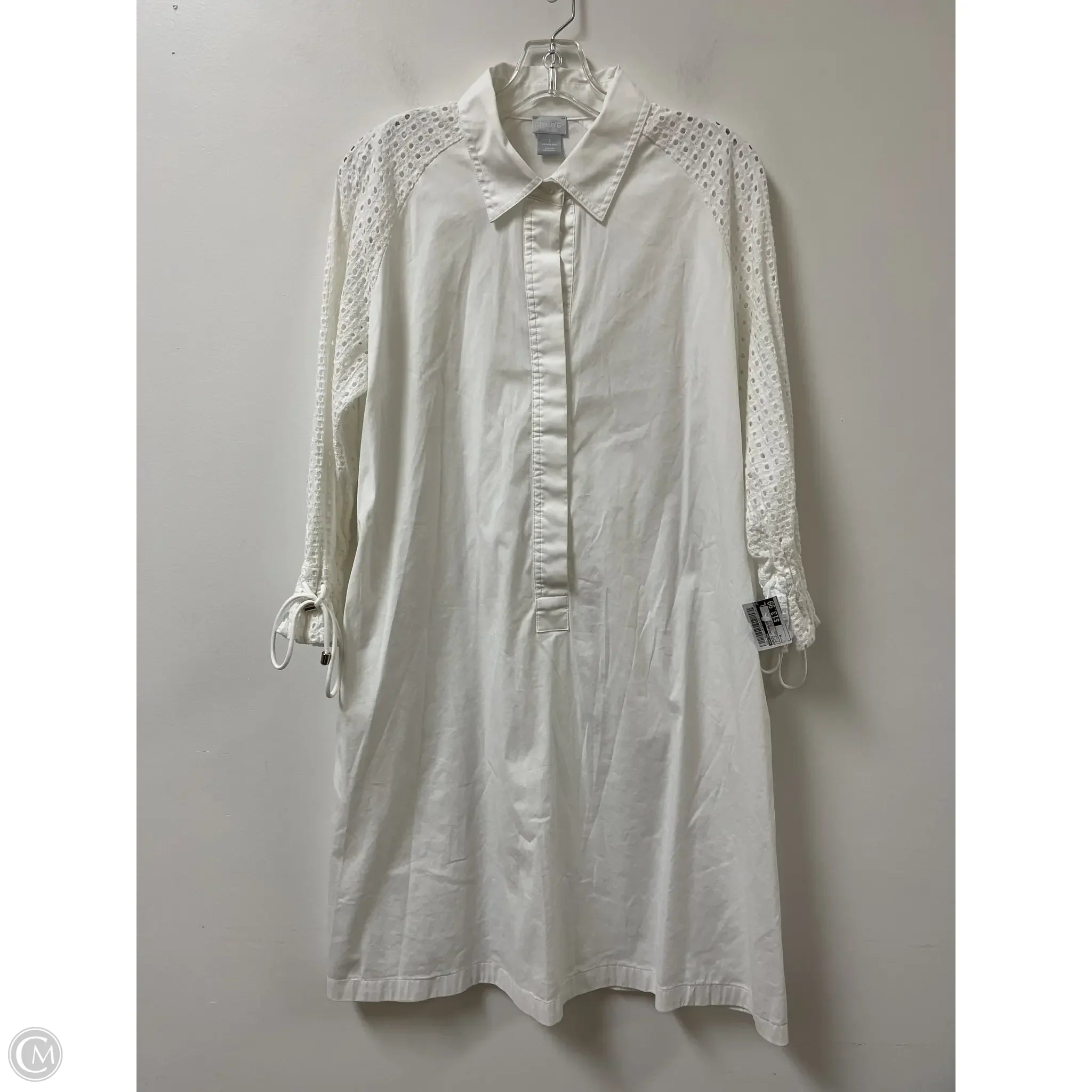 Dress Casual Short By Chicos In White, Size: M Tunics Favorite customer
