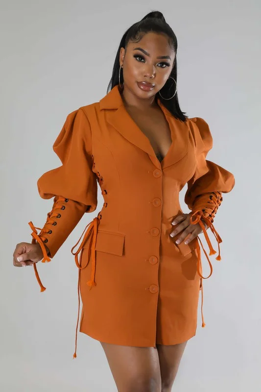 SEXY SUIT STYLE MINI DRESS Cozy Cotton Mini Dress