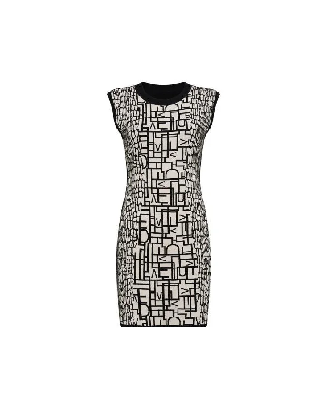 Diane Von Furstenberg Aviva Reversible Logo Mini Dress Casual Button-Up Mini Dress