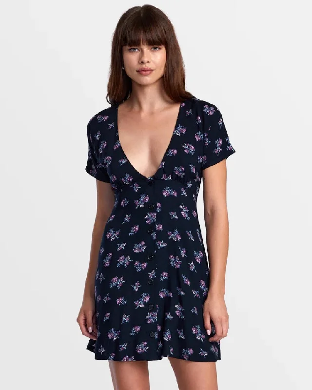 Understated Dolman Mini Dress - RVCA Black Tunics Practical easy-care