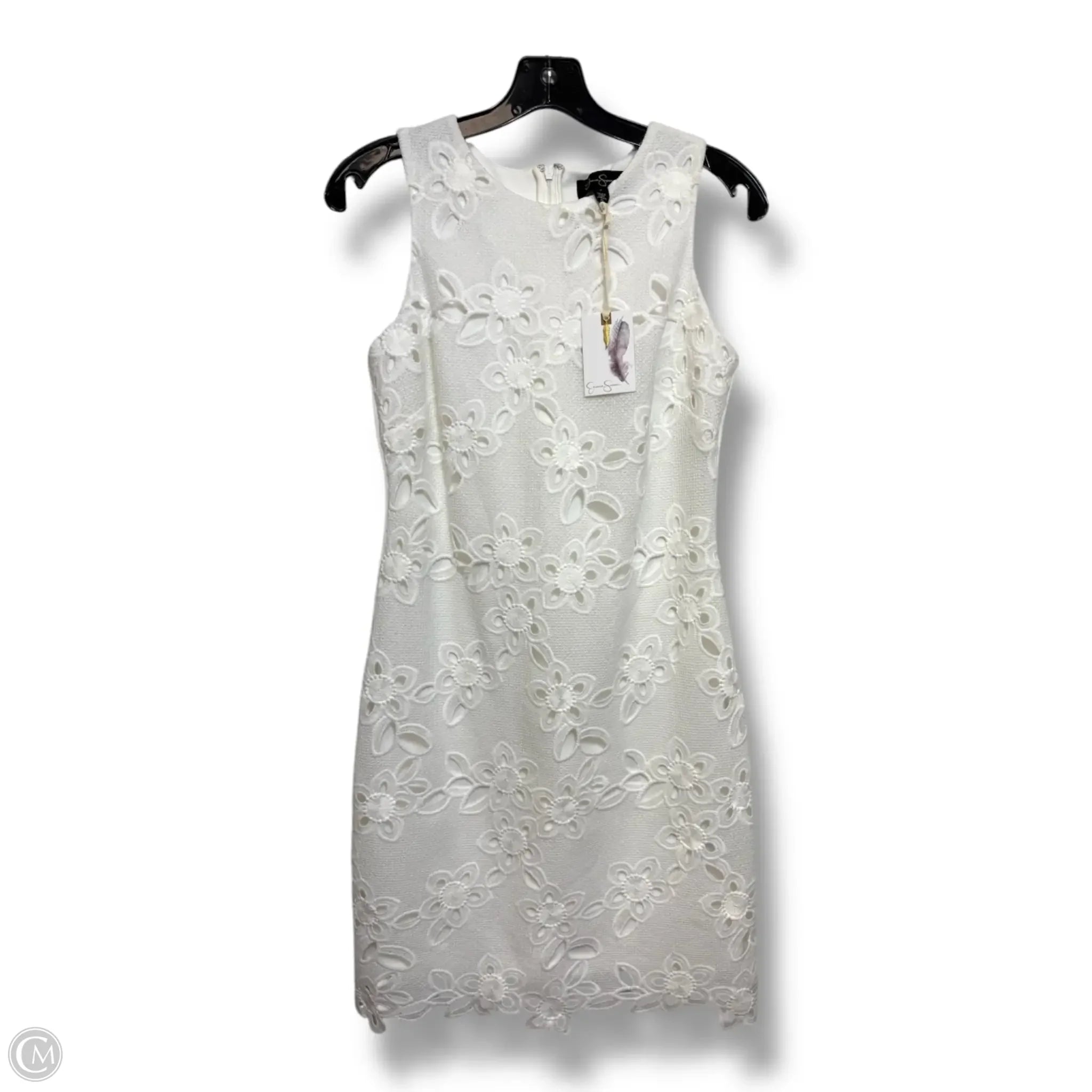 Dress Casual Short By Jessica Simpson In White, Size: 4 Tunics Plaid country