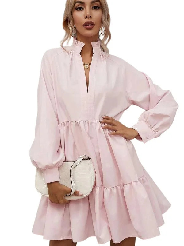 Elegant Mini Dress Cozy Ribbed Mini Dress