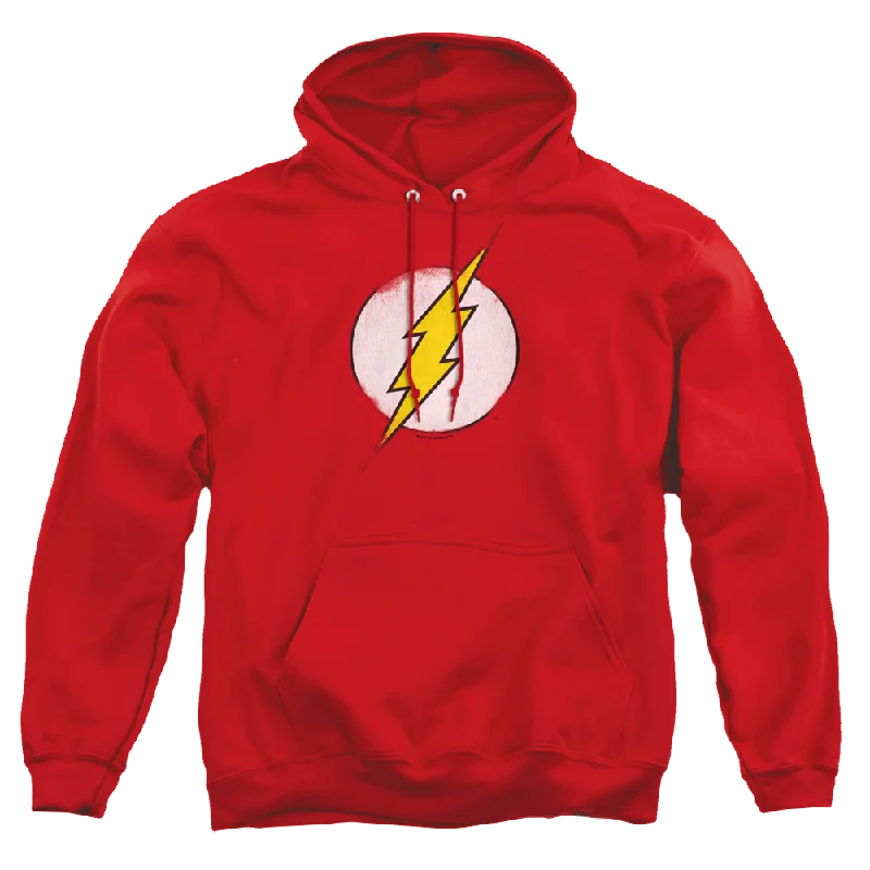 Flash, The Rough Flash Logo - Pullover Hoodie Fitted Ribbed Sweater