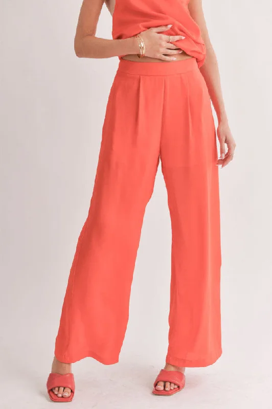 Sage The Label Dream Skies Pleated Wide Leg Trousers Trousers Gym Athletic