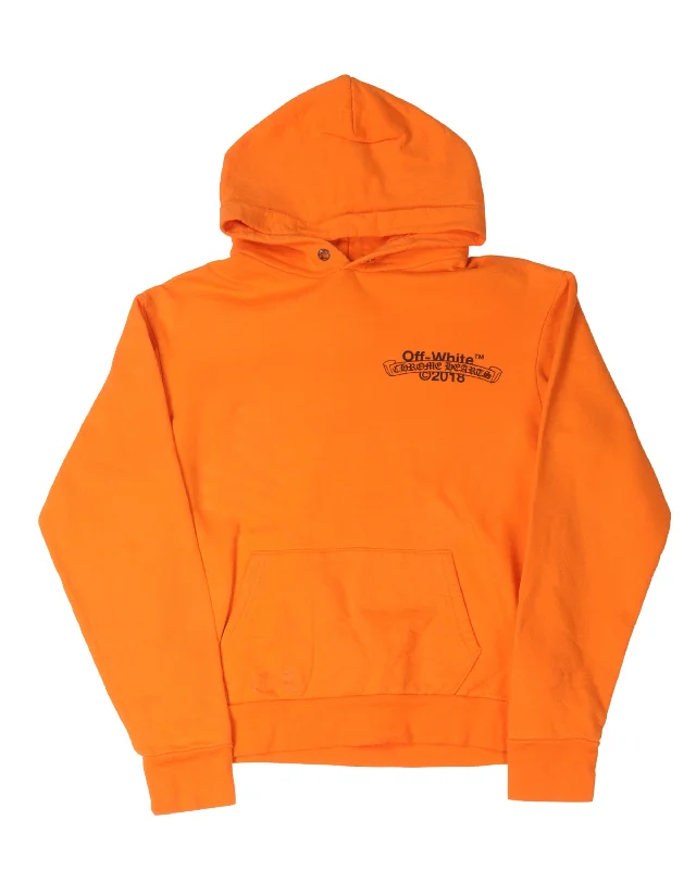 Off-White 2018 Hoodie Hoodie with Puffed Sleeves Voluminous Trendy