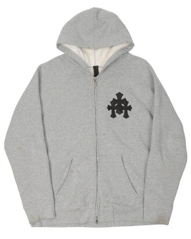 Cemetery Cross Zip-Up Hoodie Hoodie with Tie-Dye Psychedelic Retro