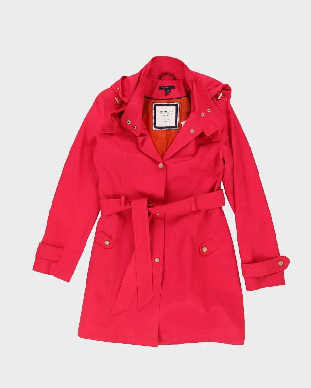Tommy Hilfiger Pink Mac Coat - S Knit Woven Fleece