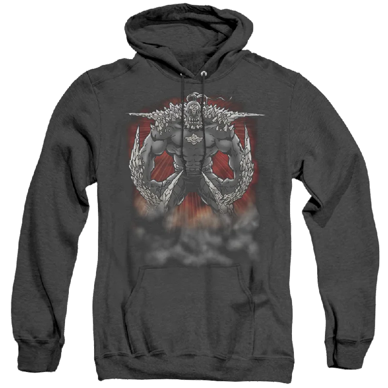 Superman Doomsday Dust - Heather Pullover Hoodie Flutter Sleeve Feminine