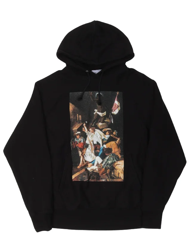 Pyrex Renaissance Hoodie Hoodie with Zipper Placket Modern Functional