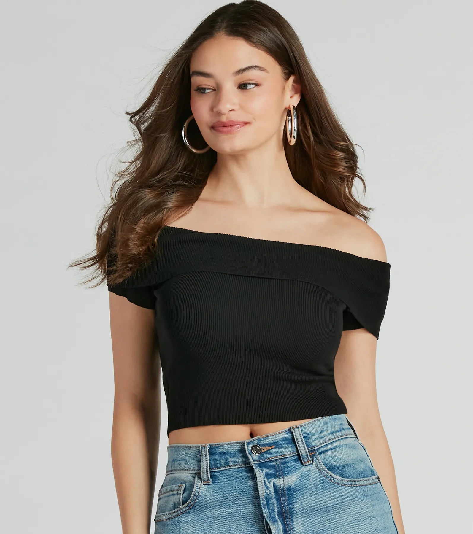 Essential Sweetie Off-The-Shoulder Tube Crop Top Plaid Crop Top Polka Dot Checkered