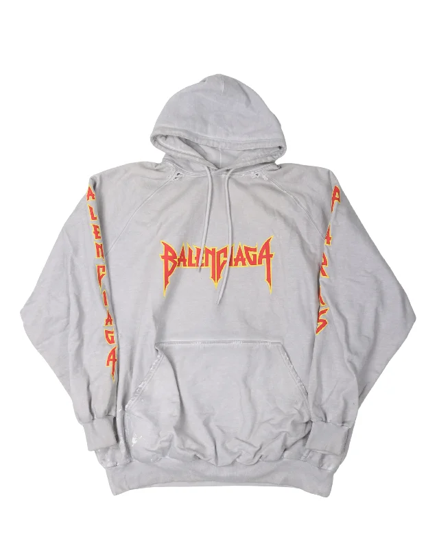 Unifit Metal Logo Hoodie Hoodie with Hem Lace Feminine Delicate