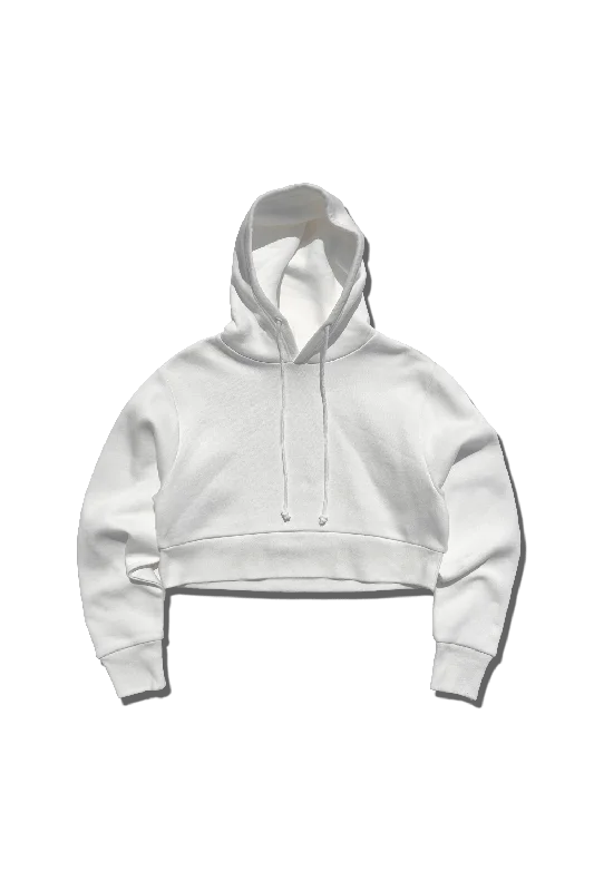 Ready To Dye Cropped Hoodie Hoodie with Hem Applique Textured Unique