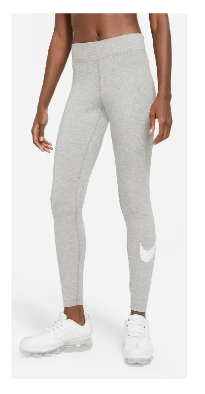 Nike Women's Sportswear Logo High-Waist Leggings, Gray Heather, S Stylish Capri Leggings