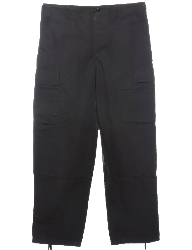 Black Cargo Trousers - W36 L31 Trousers Occasion Special