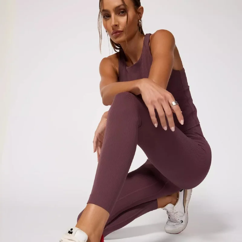 MPG - Ribbed Legging Fashionable Smooth Fit Leggings