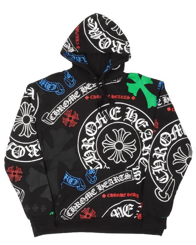 Stencil Logo Hoodie Cotton Hoodie Fleece Lining Warmth