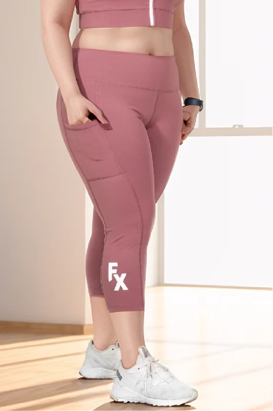 FitnessFox Blush High Waisted 7/8 Leggings Trendy Activewear Leggings