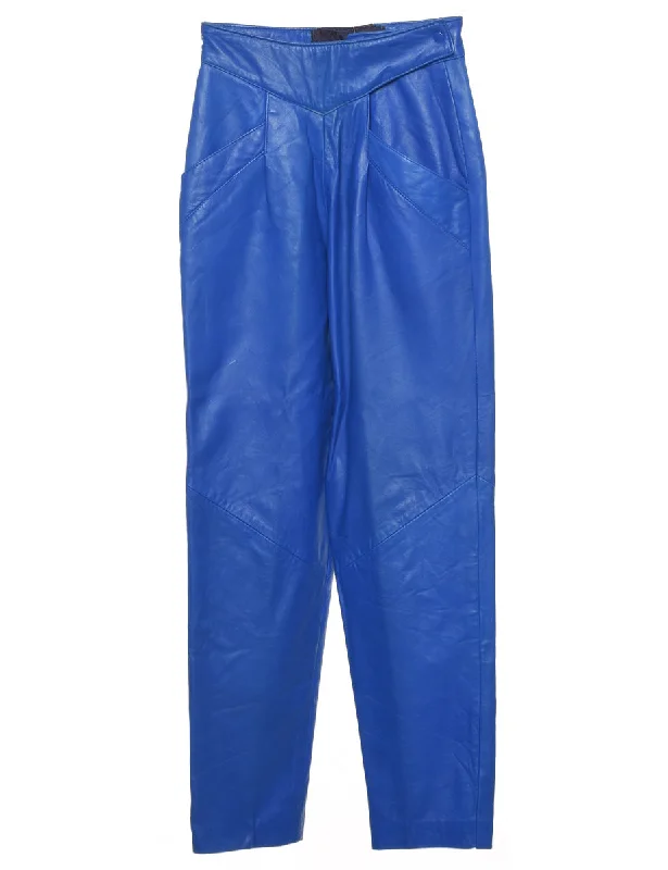 Blue Leather Trousers - W25 L30 Trousers Review Highly