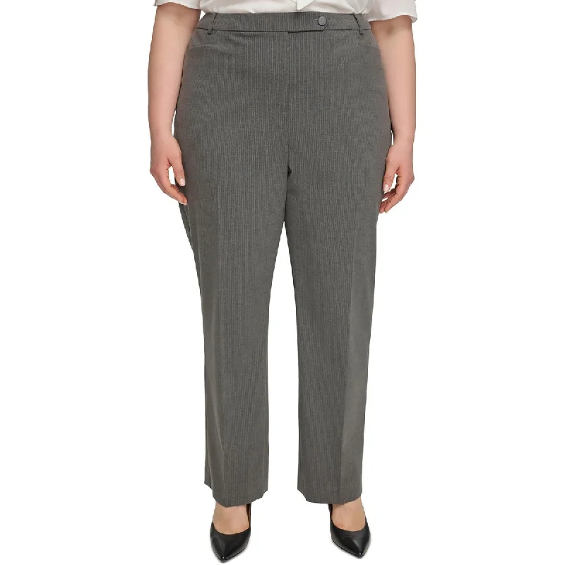 Calvin Klein Womens Plus Pinstripe  Trouser Pants Trousers Handmade Artisanal