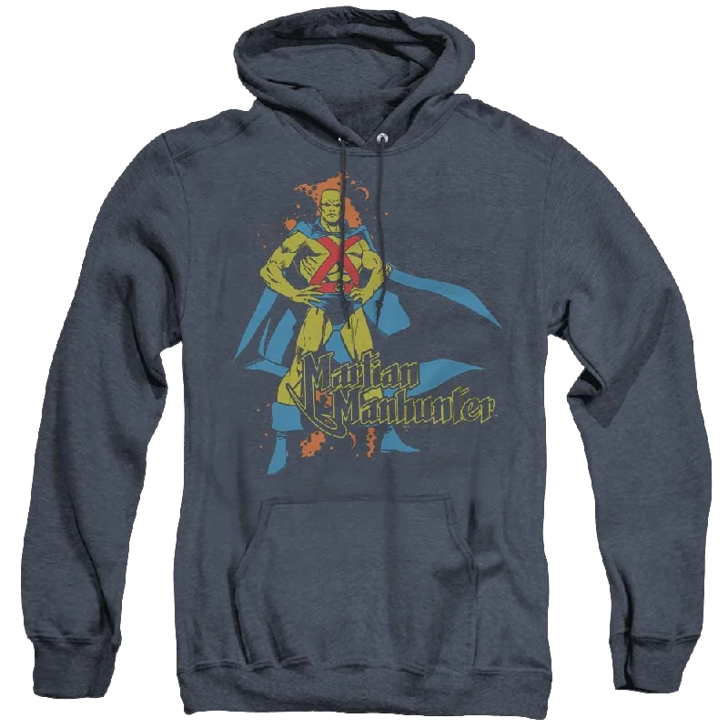 Martian Manhunter Martian Manhunter - Heather Pullover Hoodie Ruffle Neck Pullover