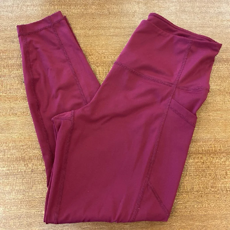 90 Degree by Reflex - Women's Leggings w/ Pockets - MSRP $35: Burgundy-women-LG Fashionable Full-Length Active Leggings 90 Degree by Reflex - Women's Leggings w/ Pockets - MSRP $35: Burgundy-women-LG Fashionable Full-Length Active Leggings