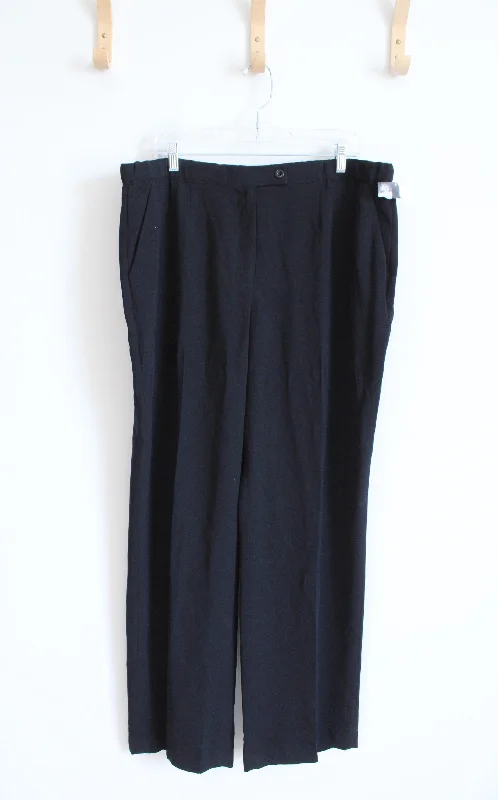 NEW Jaclyn Smith Black Trouser Pants | 18W Trousers Leisure Comfortable