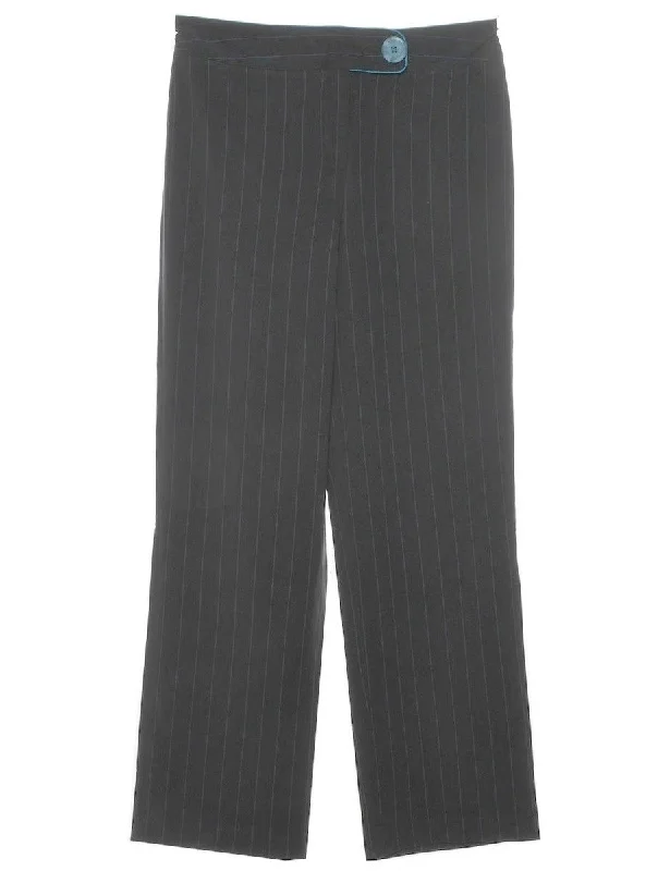 Black Striped Trousers - W32 L31 Trousers Timeless Classic