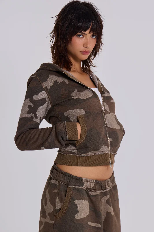 Camo Mini Monster Hoodie Hoodie Dress Longline Feminine