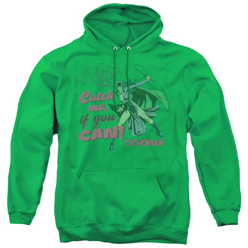 Catwoman Catch Me - Pullover Hoodie One Shoulder Top