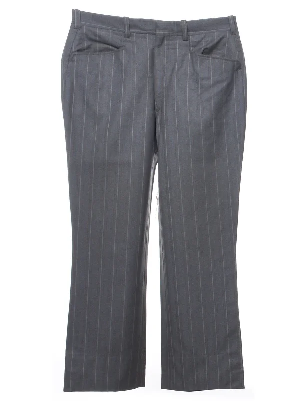 Striped Pattern Trousers - W32 L28 Trousers trendy modern