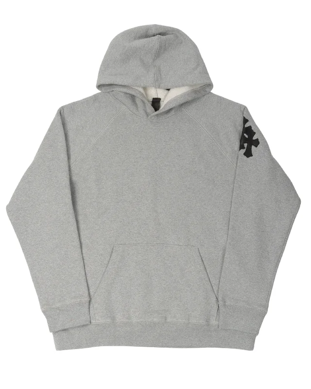 Paper Jam Cemetery Cross Patch Hoodie Hoodie with Rolled Sleeves Casual Relaxed