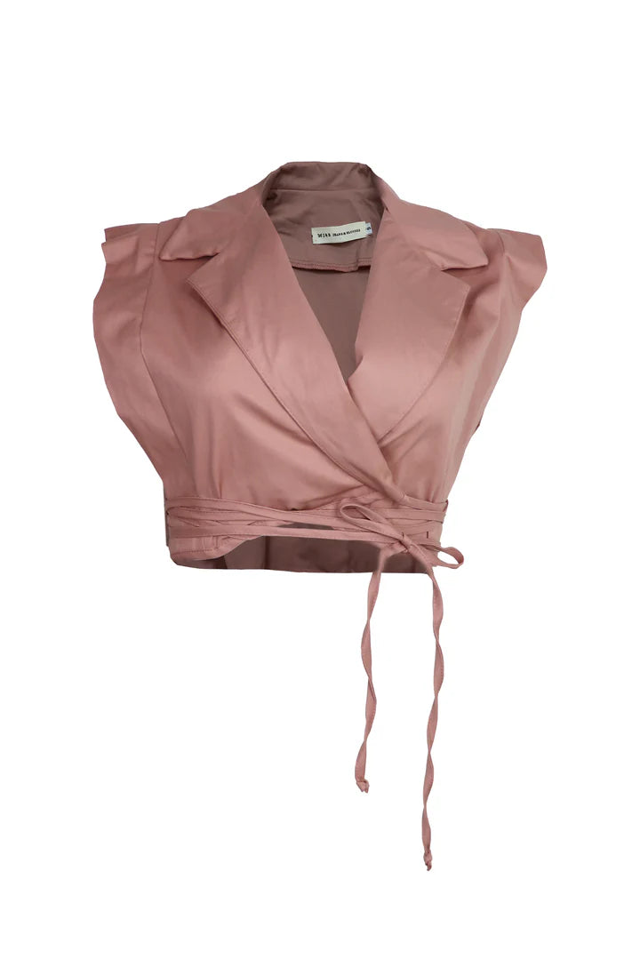 Matilde Crop Top Welt Pockets Slit Pockets Flap Pockets