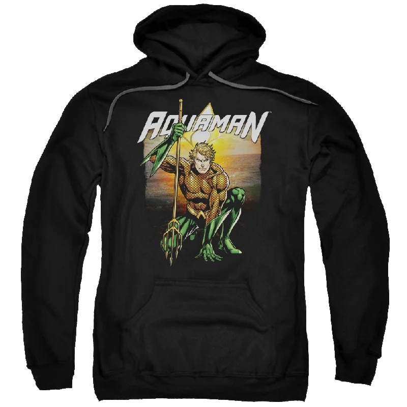 Aquaman Beach Sunset - Pullover Hoodie Crew Neck Wool