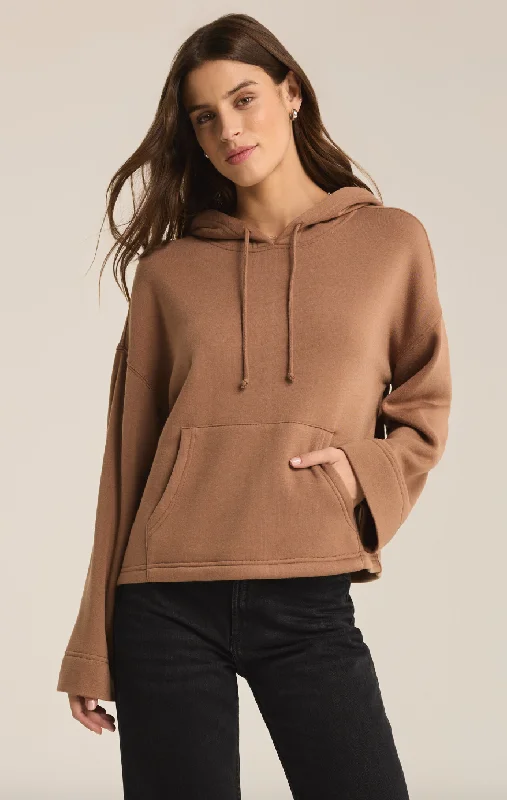 Z-Supply Lift Off Hoodie - CAMPFIRE Hoodie with Ribbed Neckline Snug Warm