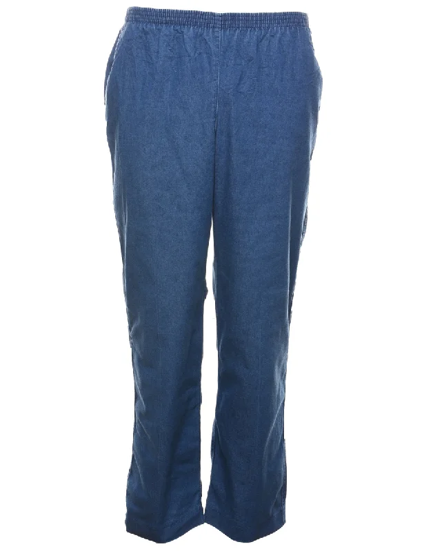 Alfred Dunner Elasticated Waist Medium Wash Denim Trousers - W28 L30 Trousers Versatile Stylish Alfred Dunner Elasticated Waist Medium Wash Denim Trousers - W28 L30 Trousers Versatile Stylish