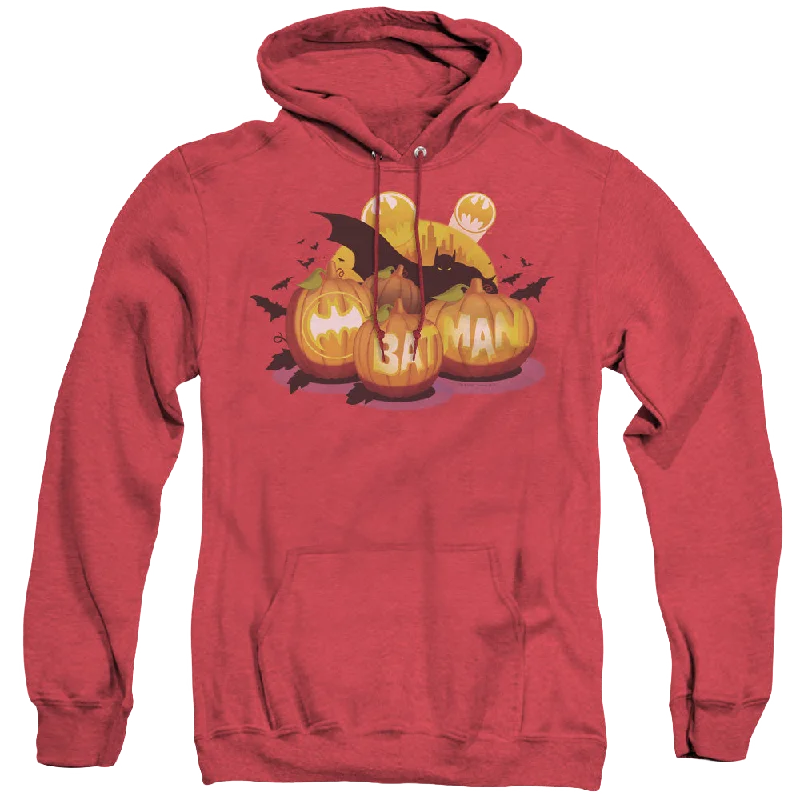 DC Batman Bat O Lanterns - Heather Pullover Hoodie Open Neck Pullover